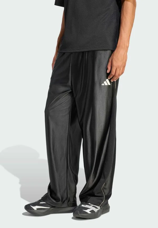 Блестящие спортивные штаны для стадиона Adidas Sportswear, Black Crystal Linen Off White
