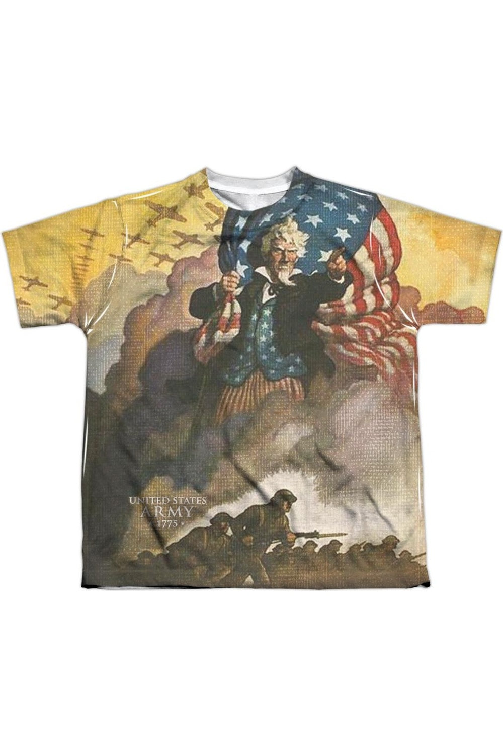 

Футболка молодежная с коротким рукавом Vintage Poster U.S. ARMY Gildan, белый