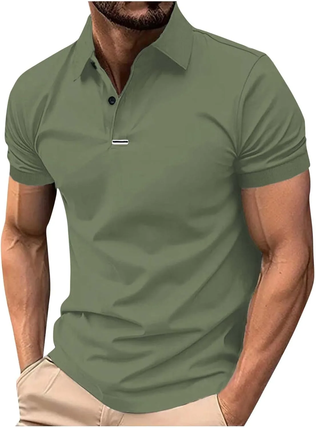 

Мужская поло для тренировок 2025, летняя, с коротким рукавом и отложным воротником