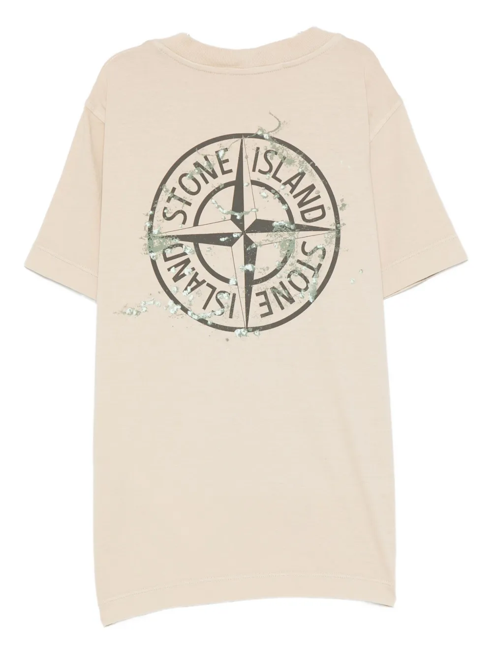 Футболка с логотипом Stone Island Junior, нейтральный — фото 2