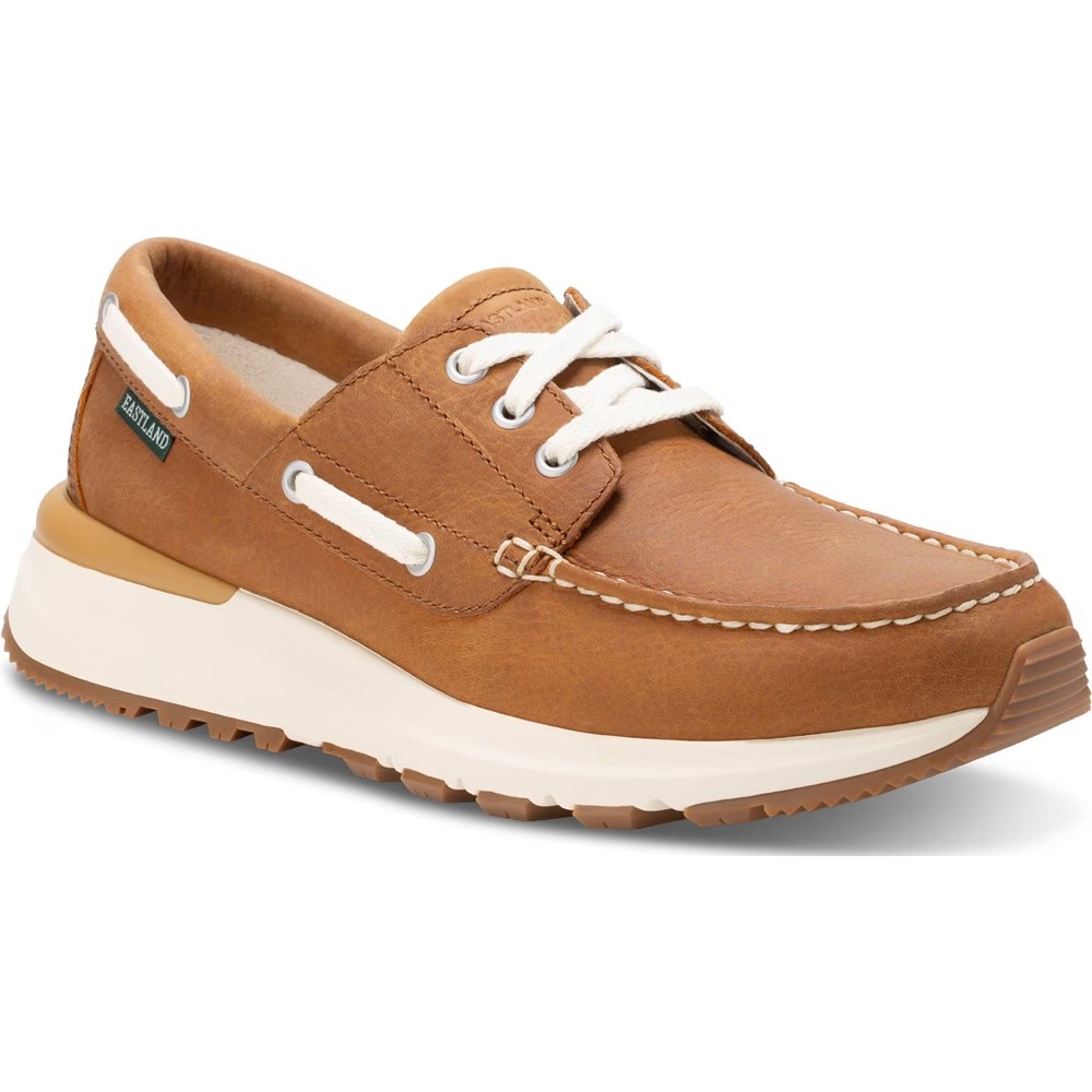 

Мужская кожаная лодочная обувь Leap trainer от Eastland, tan leather