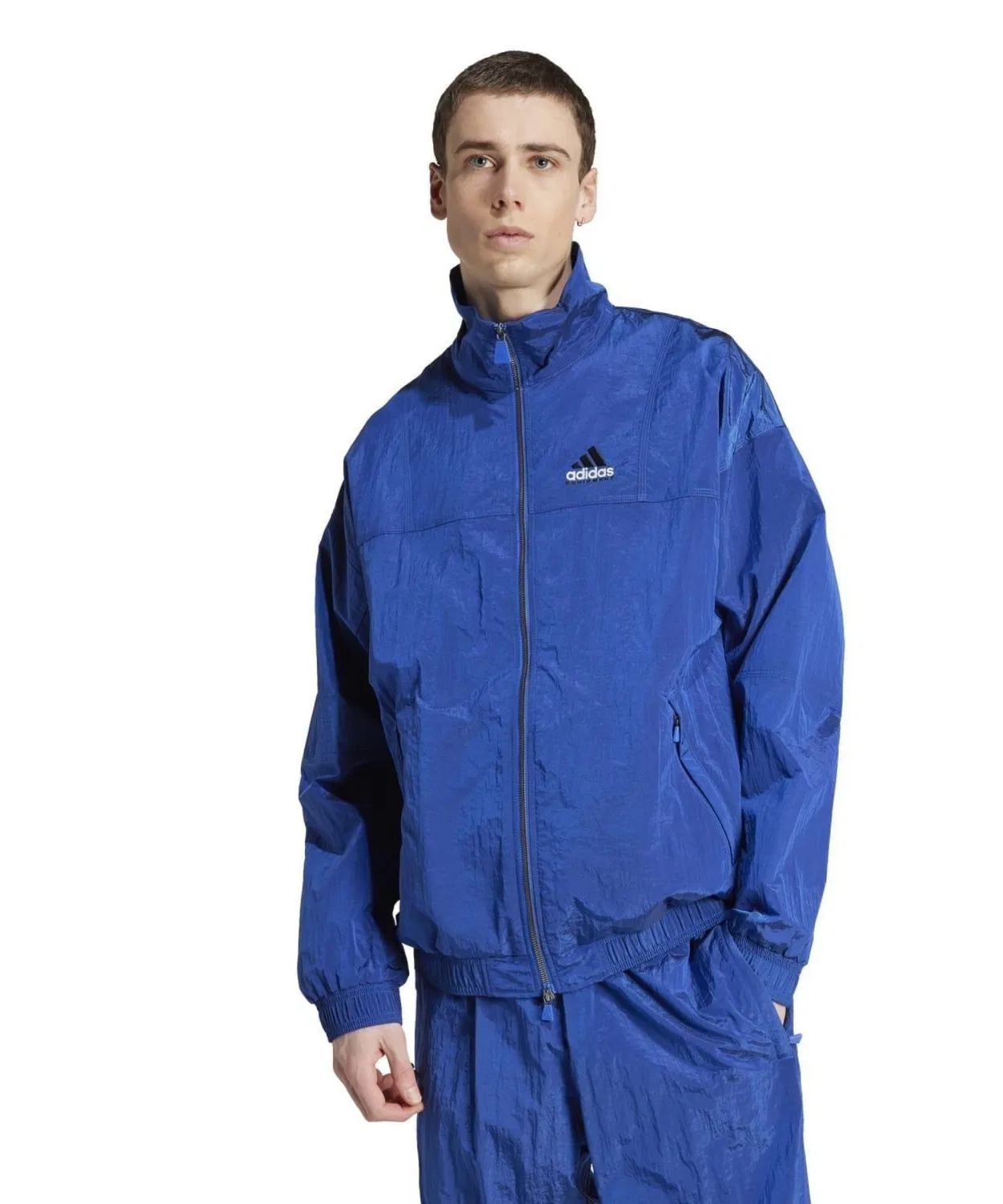 Куртка-ветровка adidas Equipment Track Top из нейлона, синяя — фото 2