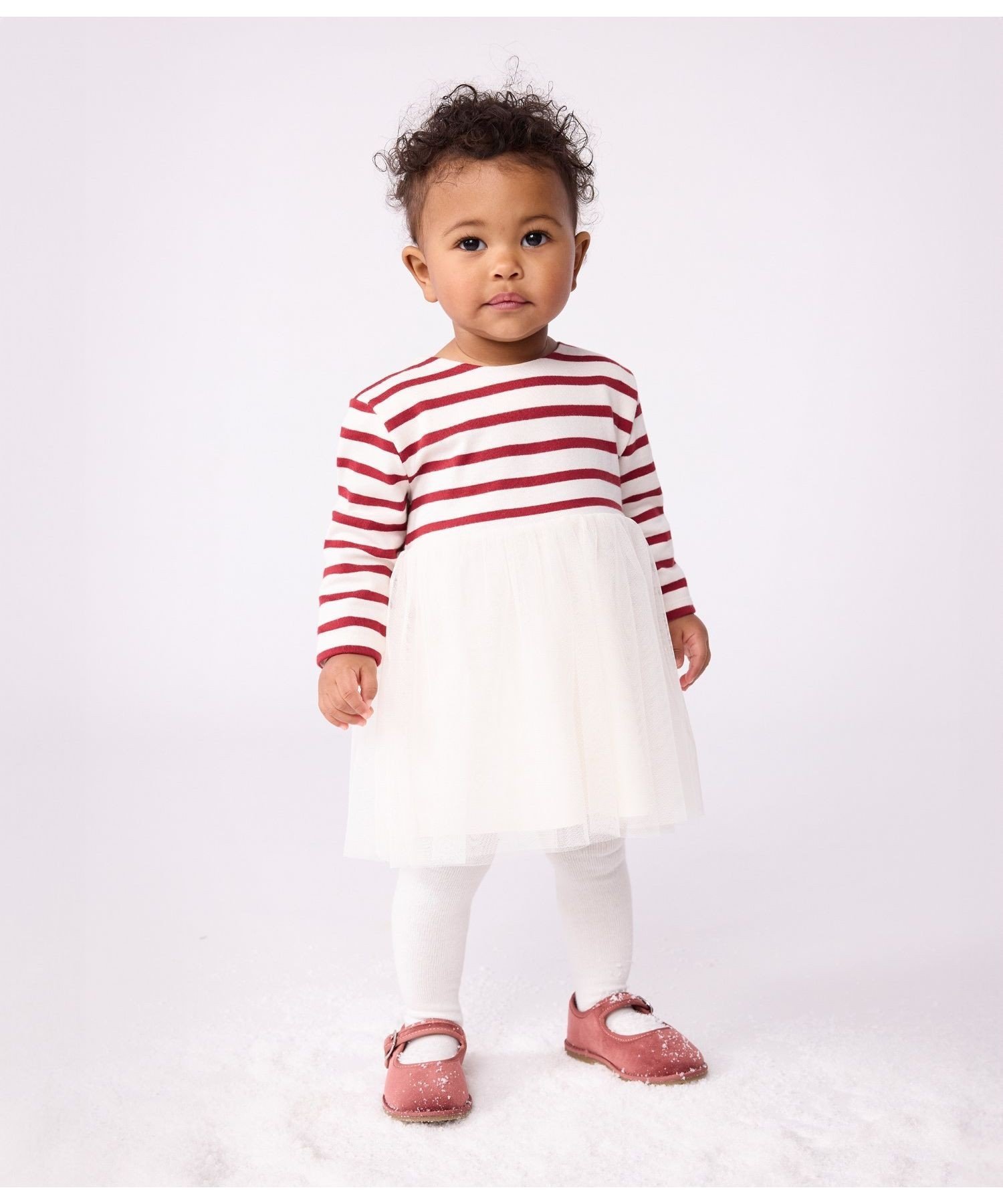 Платье один кусочек Petit Bateau, Off-white/Red — фото 2