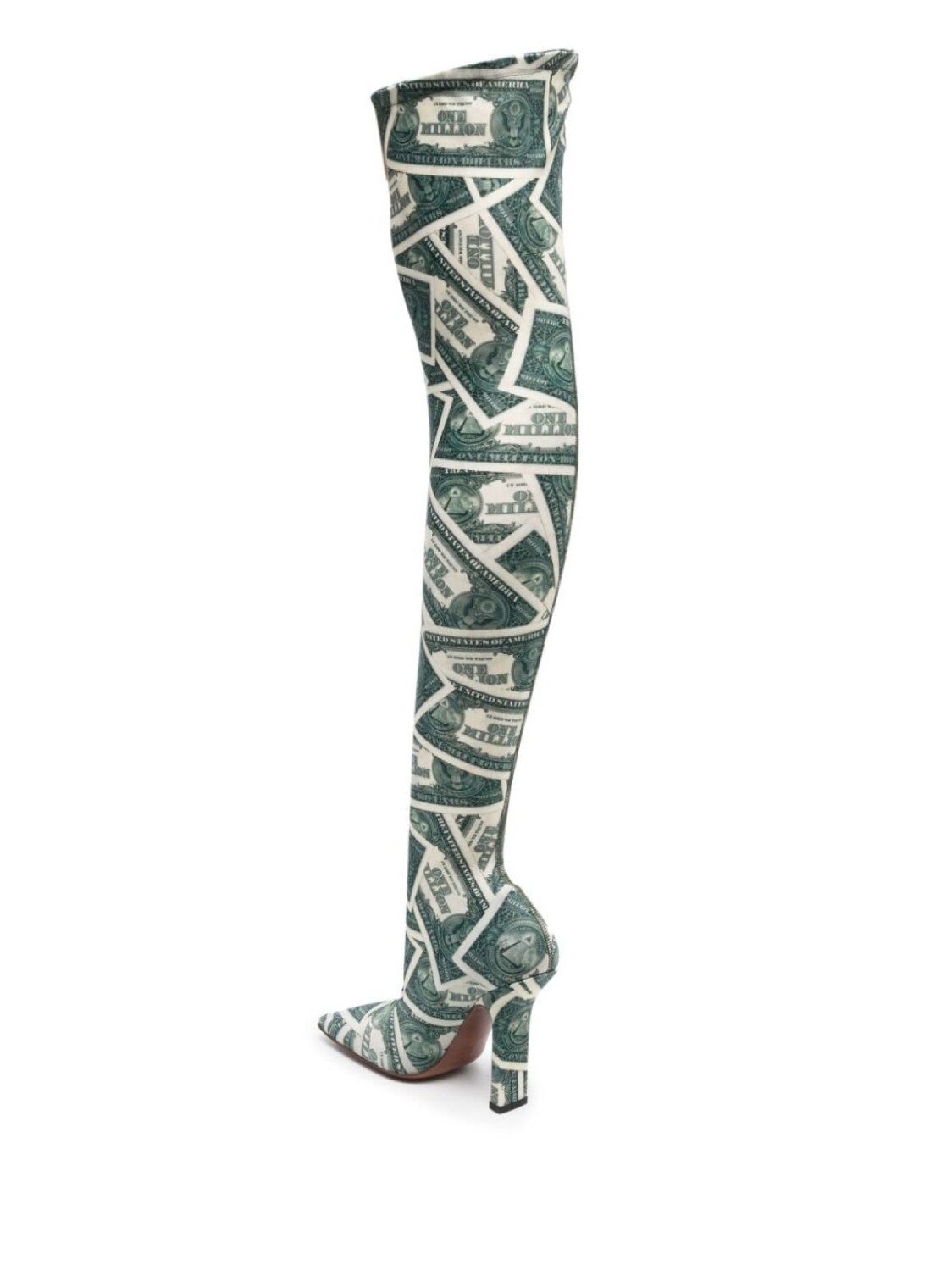 VETEMENTS ботфорты Million Dollar Boomerang 115, зеленый — фото 3