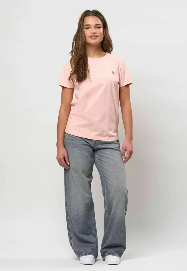Футболка Uwleika basic t-shirt U.S. Polo Assn., розовый импатиенс — фото 2