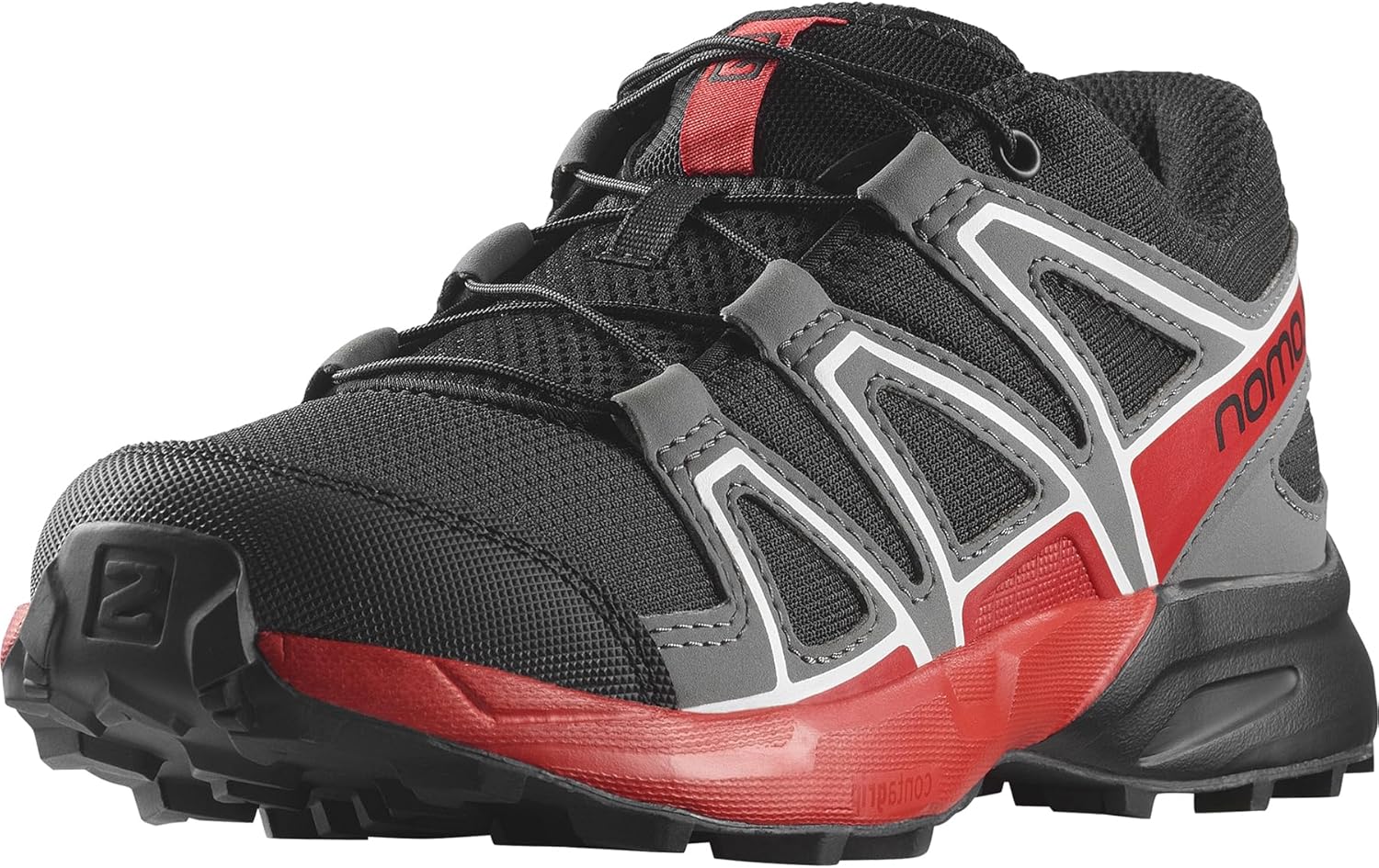Кроссовки для трейл-раннинга Salomon Kids Speedcross J для детей и подростков, черный/красный — фото 2