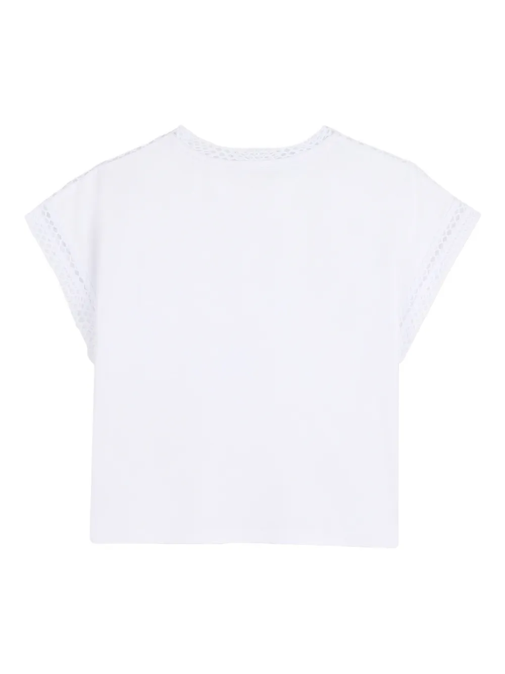Футболка с сетчатой вставкой Dkny Kids, белый — фото 2