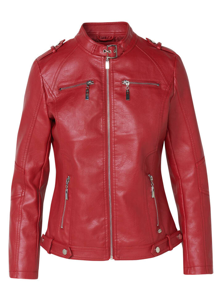 

Куртка софтшелл KOROSHI Jacke aus kunstleder., красный