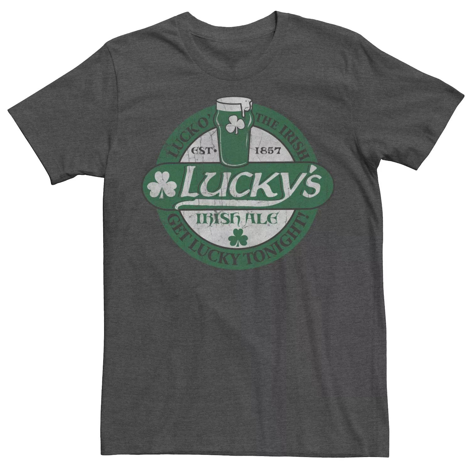 

Мужская футболка с логотипом Lucky's Irish Ale Retro Licensed Character