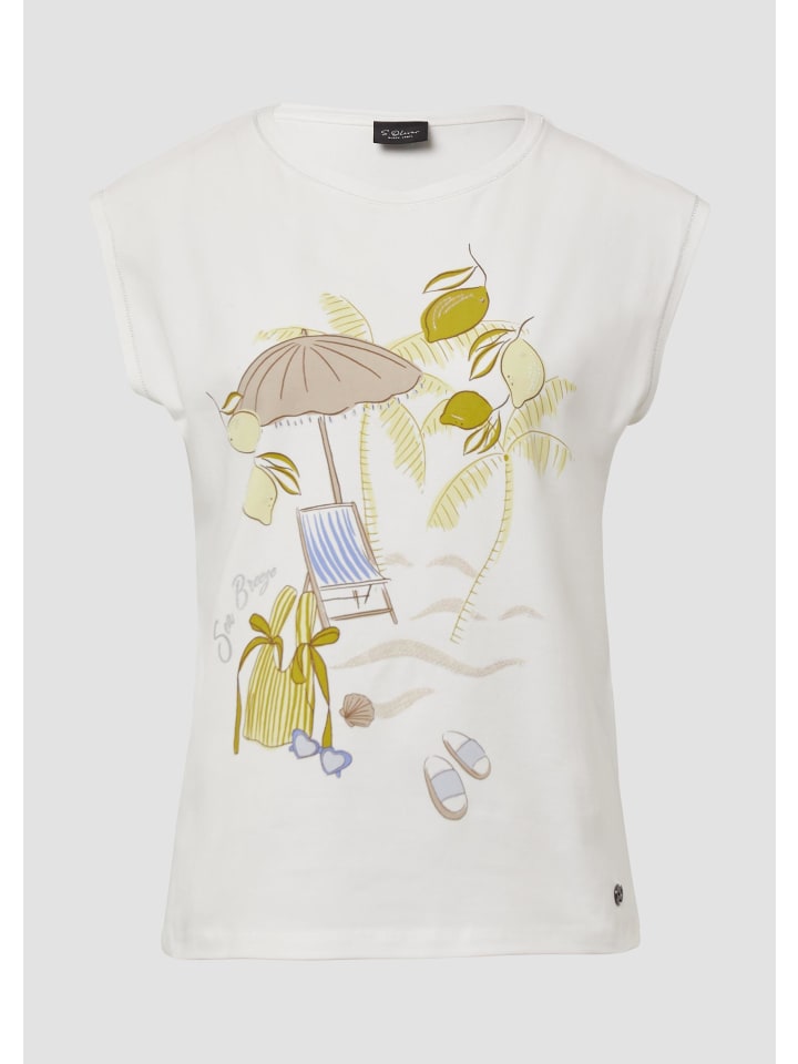 

Футболка в цвете 02D1_ecru s.Oliver, Бежевый, Футболка в цвете 02D1_ecru s.Oliver