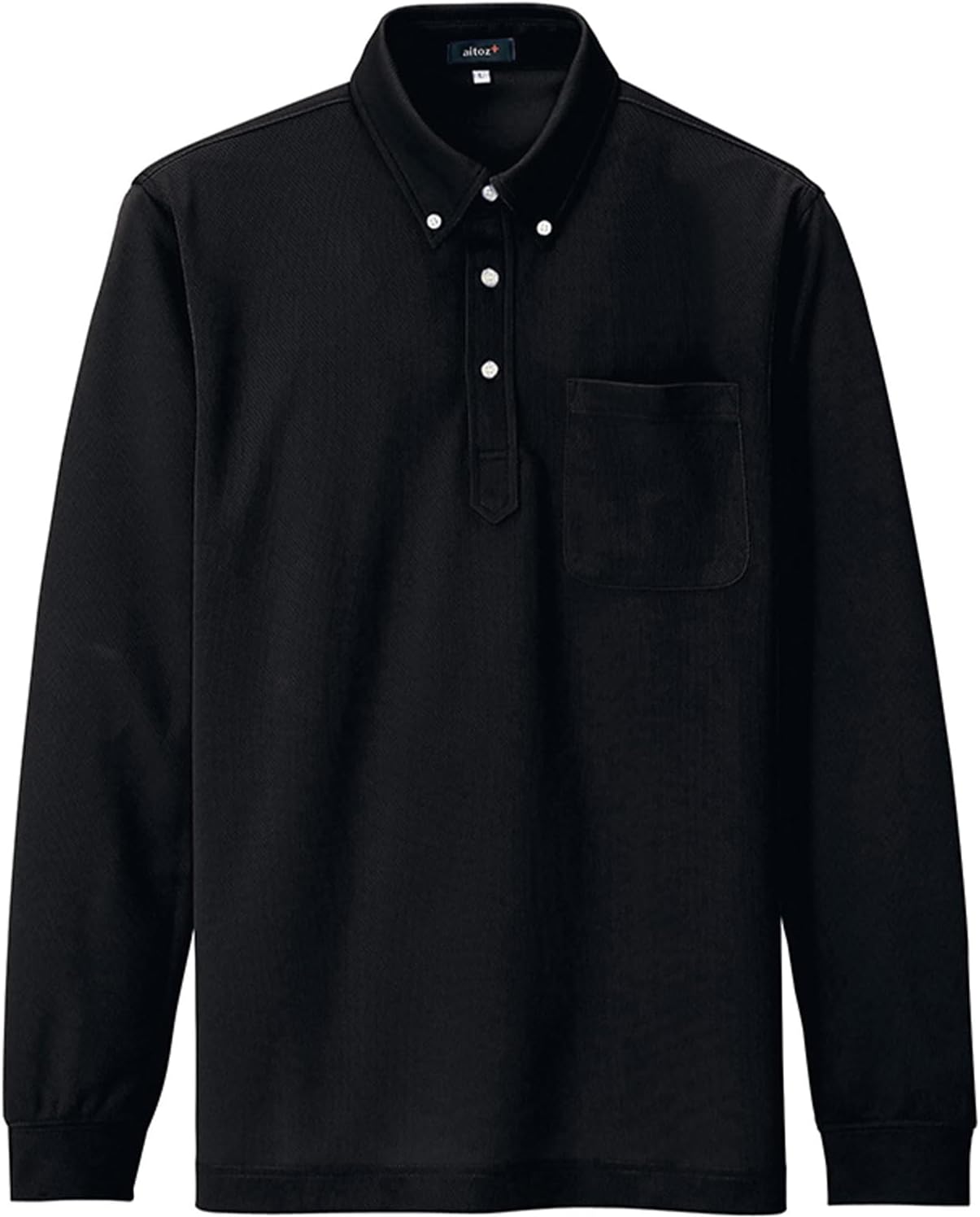 

Поло Aitos 10598, влагоотводящая, быстросохнущая, с длинным рукавом, на пуговицах, с дезодорирующим эффектом Aitoz, черный