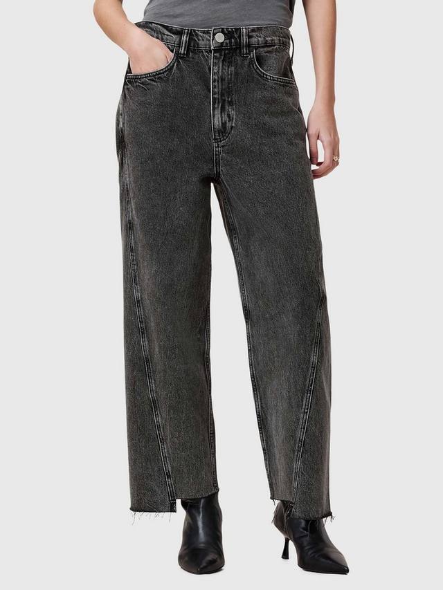 

Джинсы с лисьими широкими штанинами AllSaints, цвет Nearly Black