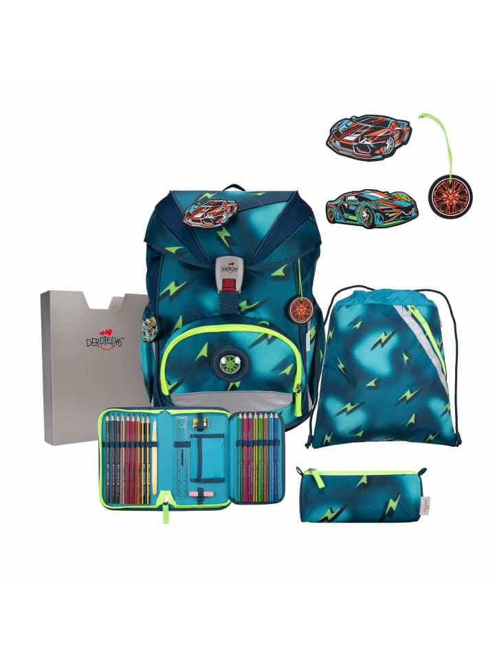

Школьный рюкзак DerDieDas ErgoFlex Superlight, 5 предметов, Magic Light