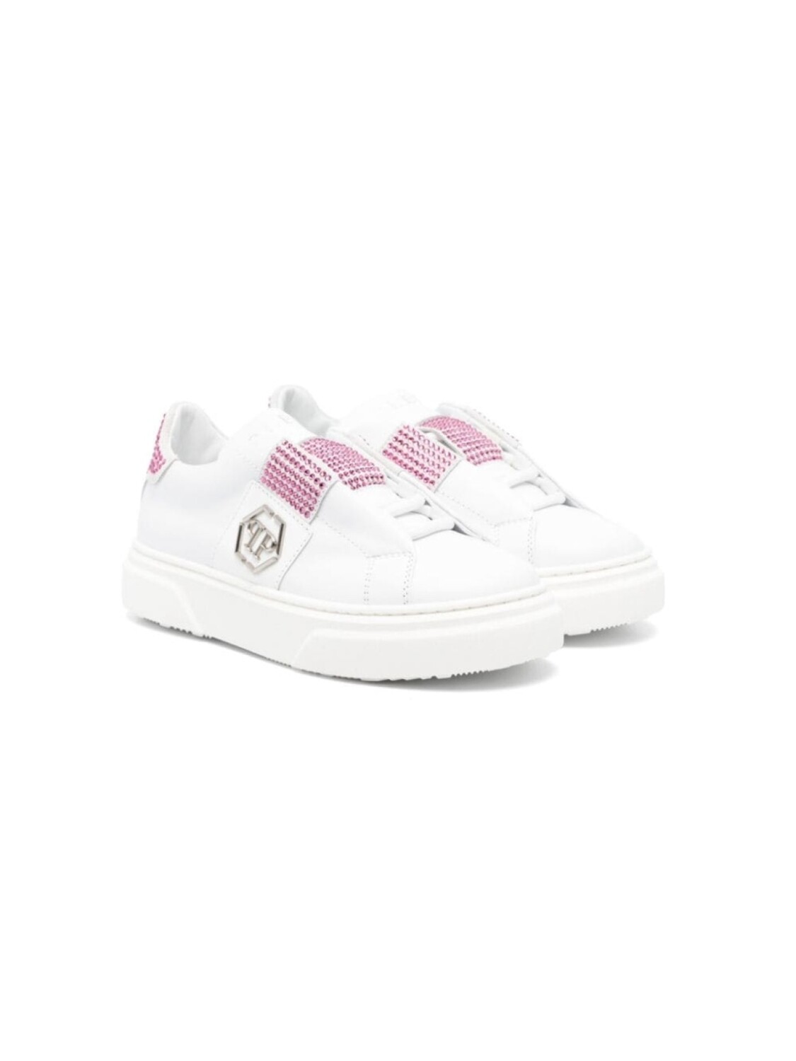 

Кроссовки с кристаллами Philipp Plein Junior, белый