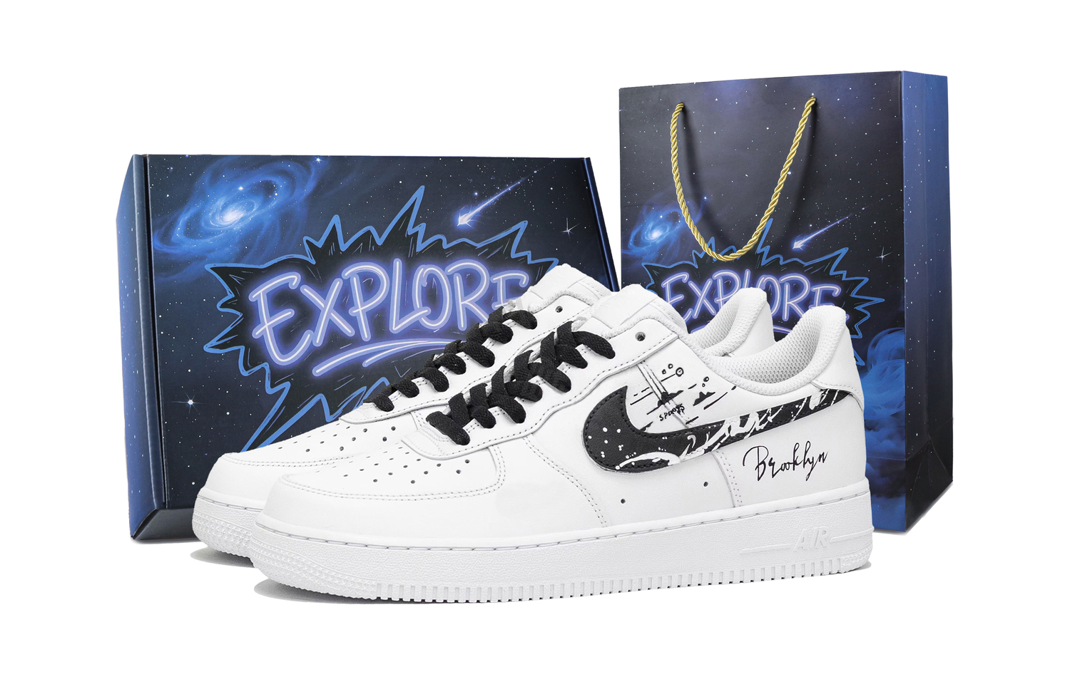 

Nike Кроссовки для скейтбординга Air Force 1 Wandering In The Clouds с износостойким покрытием, низкие, унисекс, белые