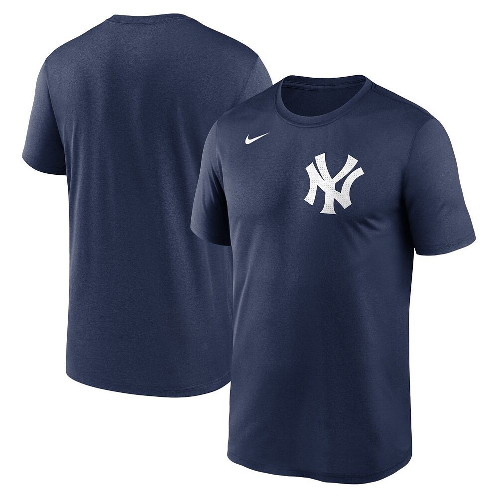 Мужская темно-синяя футболка Nike New York Yankees Fuse Legend, цвет Ynk Navy — фото 2