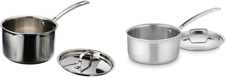 

Cuisinart Multi Clad Pro Кастрюля из нержавеющей стали на 3 литра с крышкой и Multi Clad Pro Кастрюля из нержавеющей стали на 2 литра с крышкой, Stainless Steel