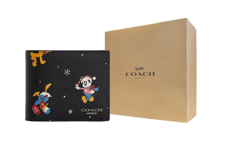 

COACH Disney, Collaboration 3 IN 1 Wallet Coated Canvas Wallet Women's Bronze & Black & Multicolor
