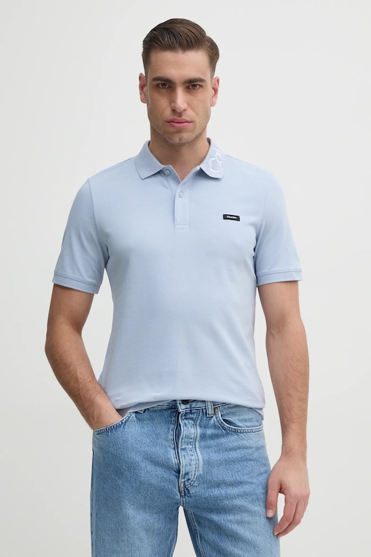 

Поло Calvin Klein, синий