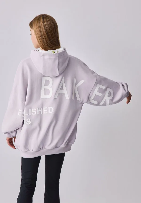 Худи стандартного кроя с принтом на спине Baker By Ted Baker, Lilac White — фото 2