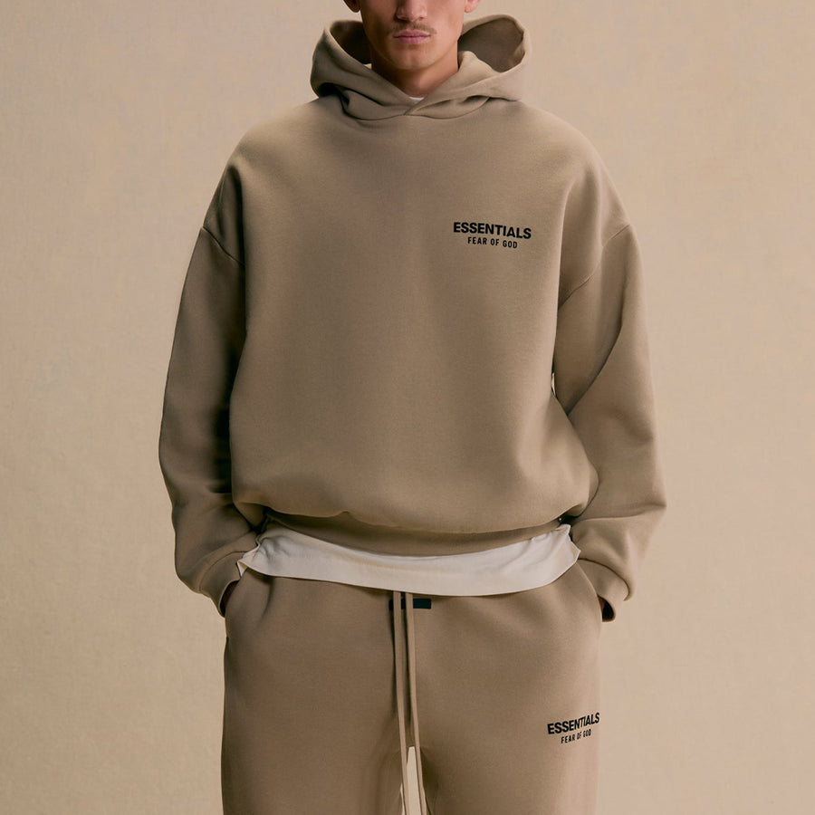 Худи Fear of God Essentials Fleece Hoodie II 'Desert Sand', бежевый — фото 3
