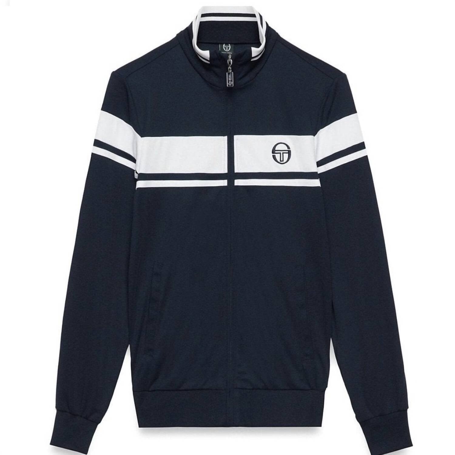

Мужская спортивная куртка на молнии темно-синего/белого цвета Sergio Tacchini