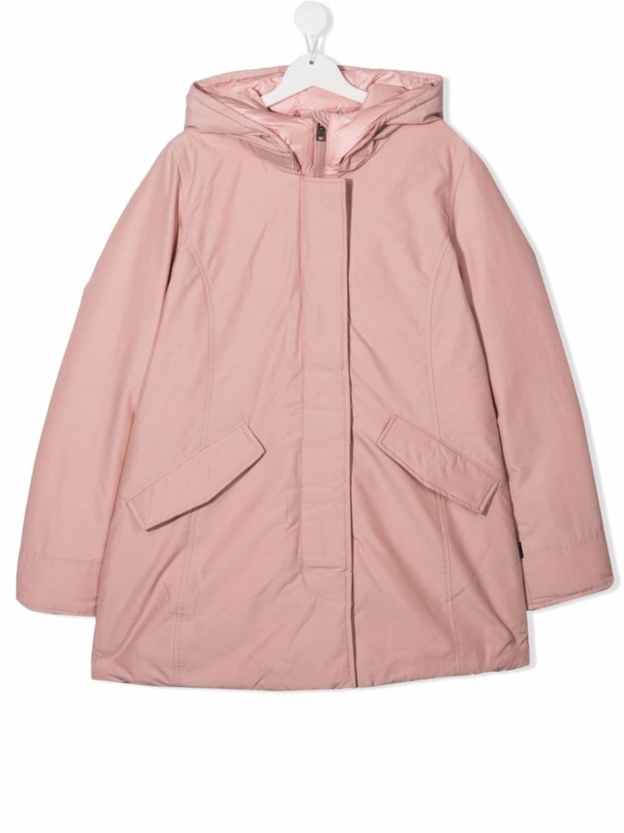 

Woolrich Kids пуховик с капюшоном, розовый