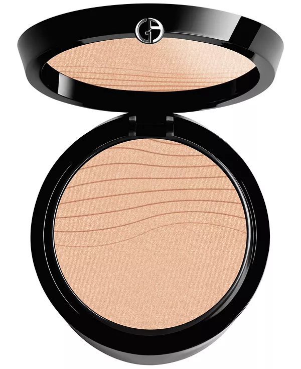 Светящаяся шелковистая прессованная фиксирующая пудра Armani, 2 (fair with peach undertones)