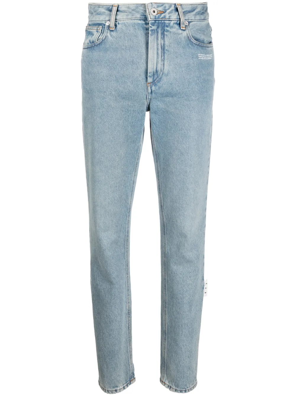 

Джинсы с нашивкой-логотипом OFF-WHITE, синий