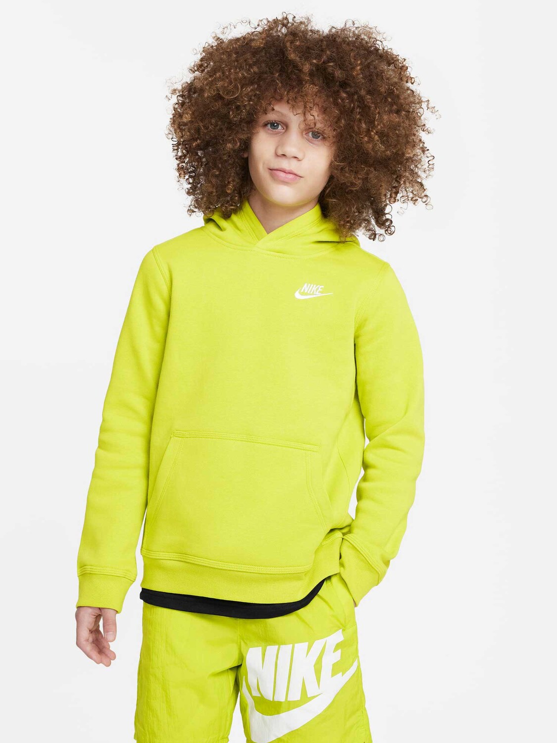 

Толстовка Nike B NSW HOODIE PO CLUB, зеленый