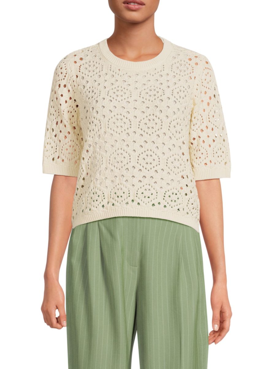

Топ из хлопка с люверсами от Berry Vero Moda, цвет Birch