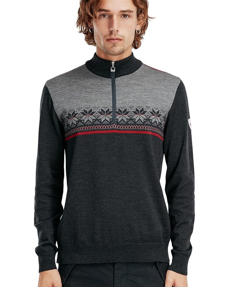 

Свитер Dale of Norway Liberg Sweater, цвет Dark Charcoal/Smoke/Red Rose