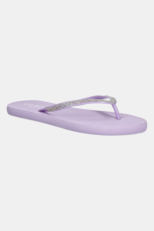 Шлепанцы Flip Flop Rhinestone с камнями Guess, фиолетовый