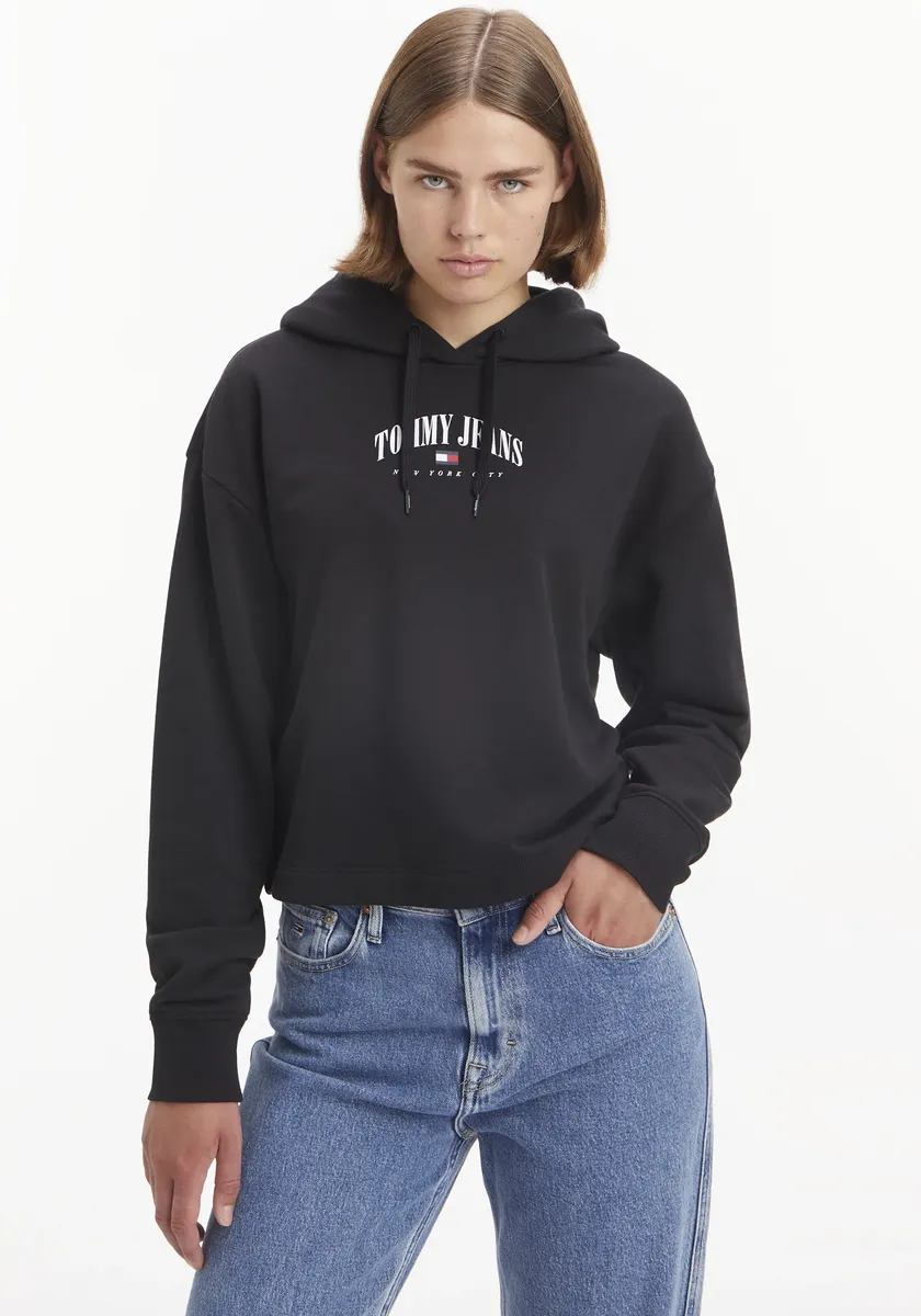

Толстовка Tommy Jeans с капюшоном "TJW RLX ESSENTIAL LOGO 2 HOODIE" с логотипом Tommy Jeans, черный