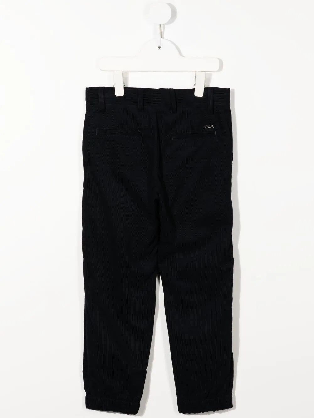 Брюки прямого кроя с тонкой резинкой Emporio Armani Kids, синий — фото 2