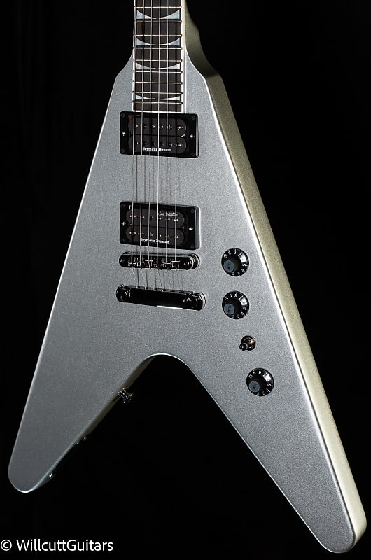 

Электрогитара Gibson Dave Mustaine Flying V EXP Silver Metallic