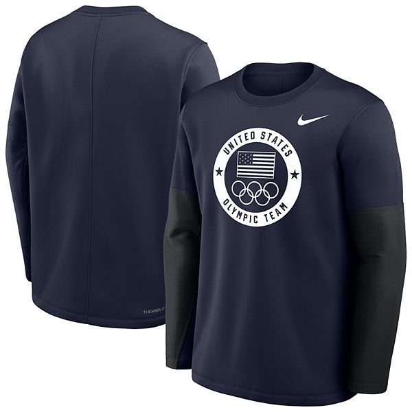 Мужская синяя толстовка Team USA Coaches Therma-Fit с длинным рукавом Nike — фото 2