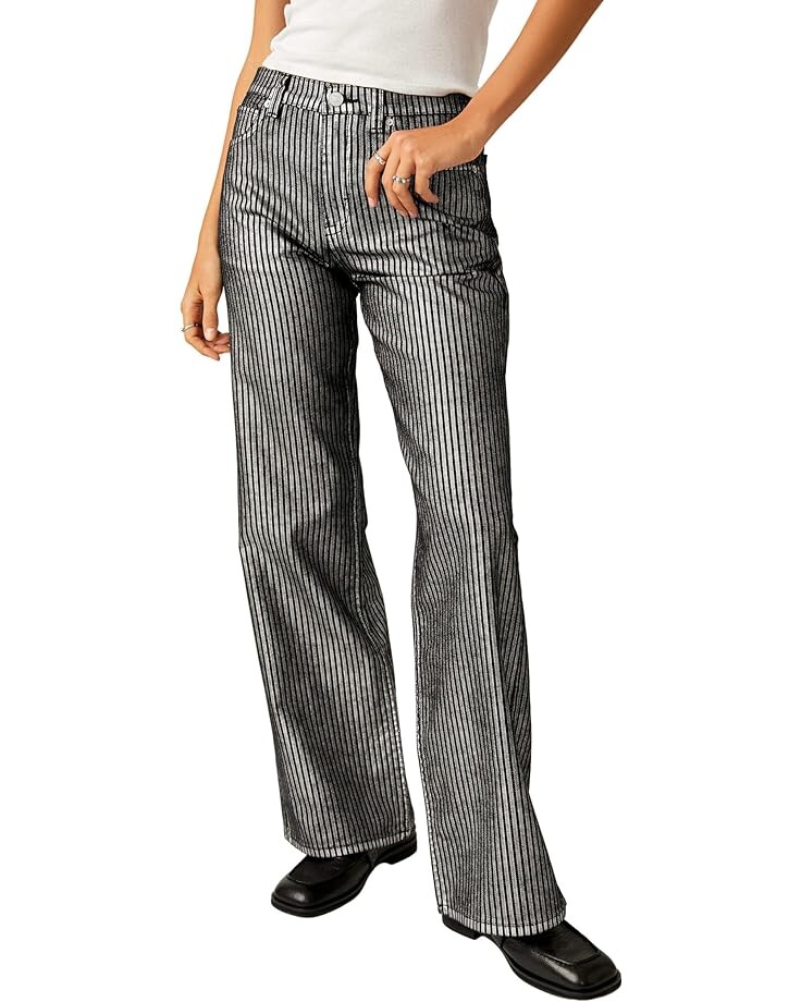 

Джинсы Free People Tinsley Metallic Stripe Bootcut, цвет Bowtie
