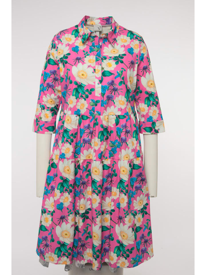 

Платье до колена Ulla Popken, цвет fuchsia pink