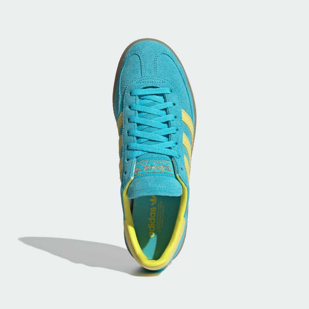 Кроссовки Adidas Handball Spezial Shoes, цвет Blue Glow/Bright Yellow/Gold Metallic — фото 2