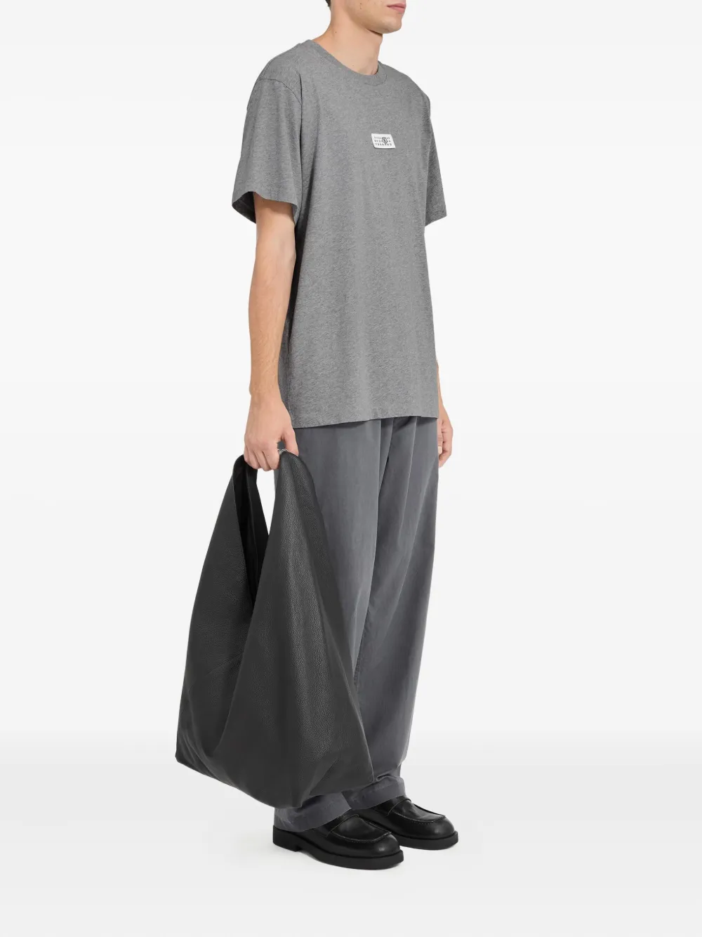 Футболка с круглым вырезом Mm6 Maison Margiela, серый — фото 3