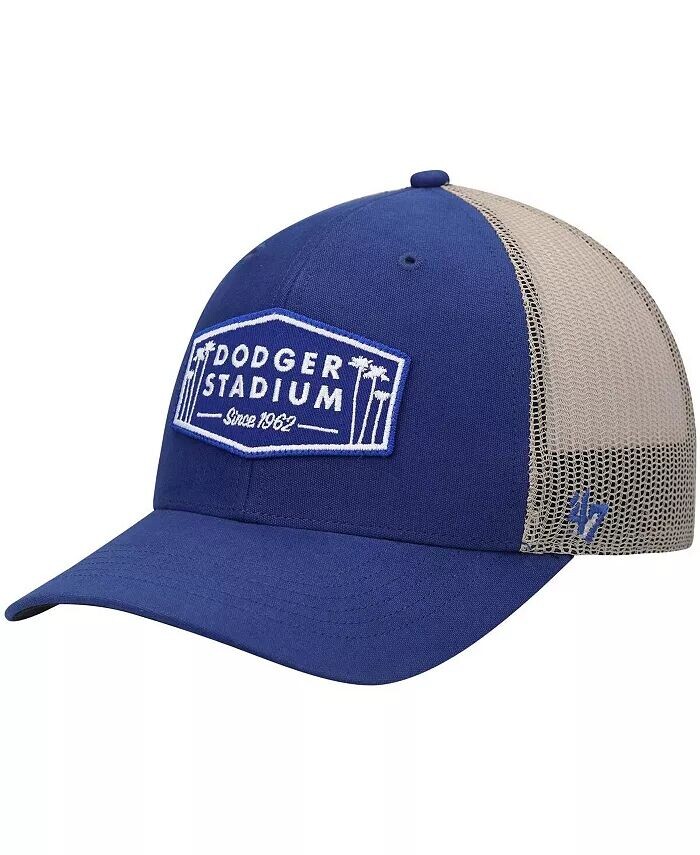 

Мужская королевская, натуральная бейсболка Los Angeles Dodgers Dodger Stadium Local Haven Trucker Snapback '47 Brand