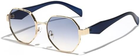 

Ретро металлические солнцезащитные очки 2027 года для женщин и мужчин, винтажные солнцезащитные очки с защитой от УФ-излучения UV400 для использования на открытом воздухе MTZJH, 3