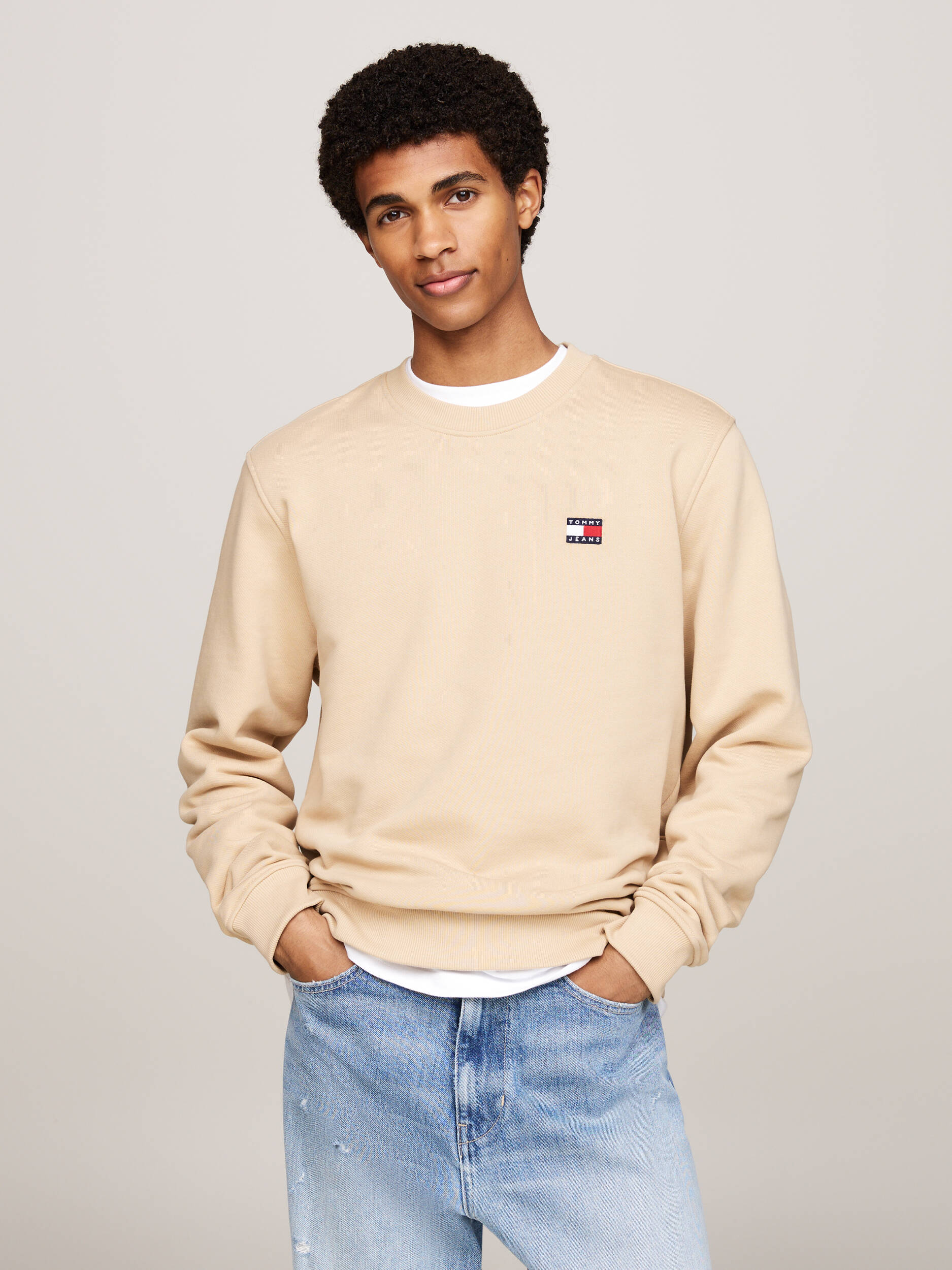 

Толстовка Tommy Jeans Regular Fit, бежевый