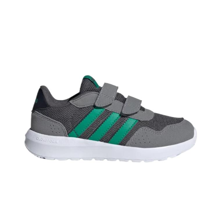 Adidas Износостойкие низкие детские кроссовки для повседневной носки, темно-серые, газонно-зеленые, серые, детские — фото 2