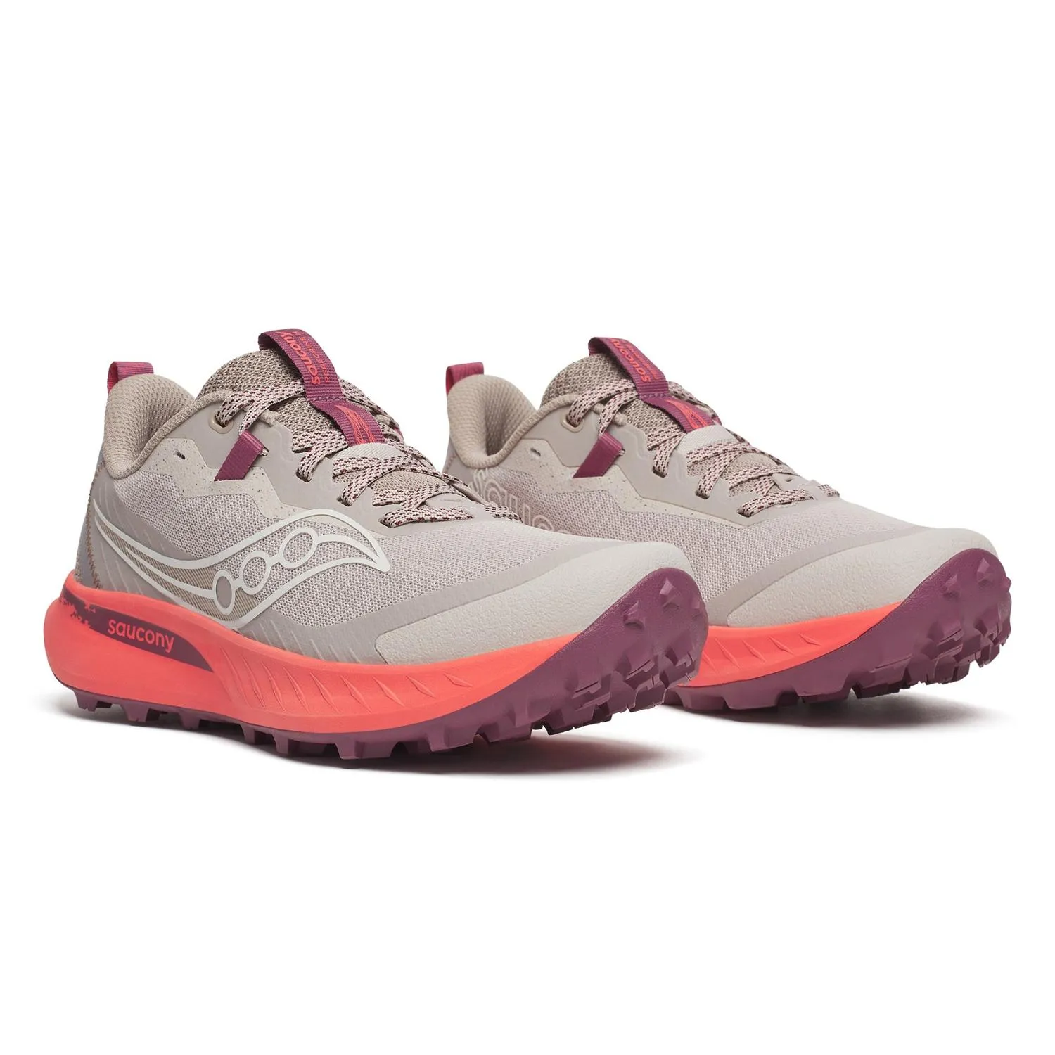 Женские кроссовки для трейлраннинга Peregrine 15 Saucony, Oat/Salmon — фото 4
