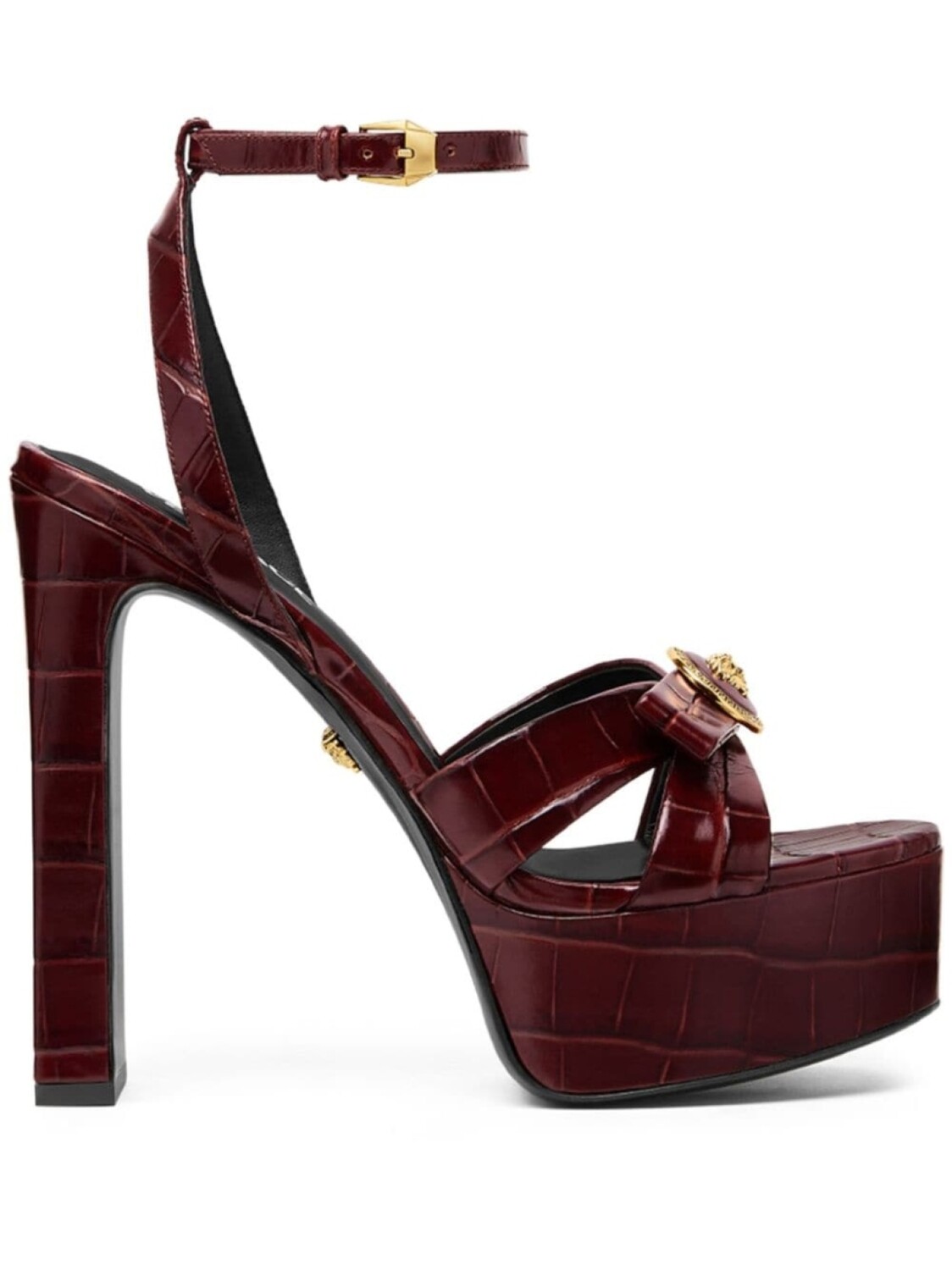 Versace сандалии Gianni Ribbon 140 мм, красный