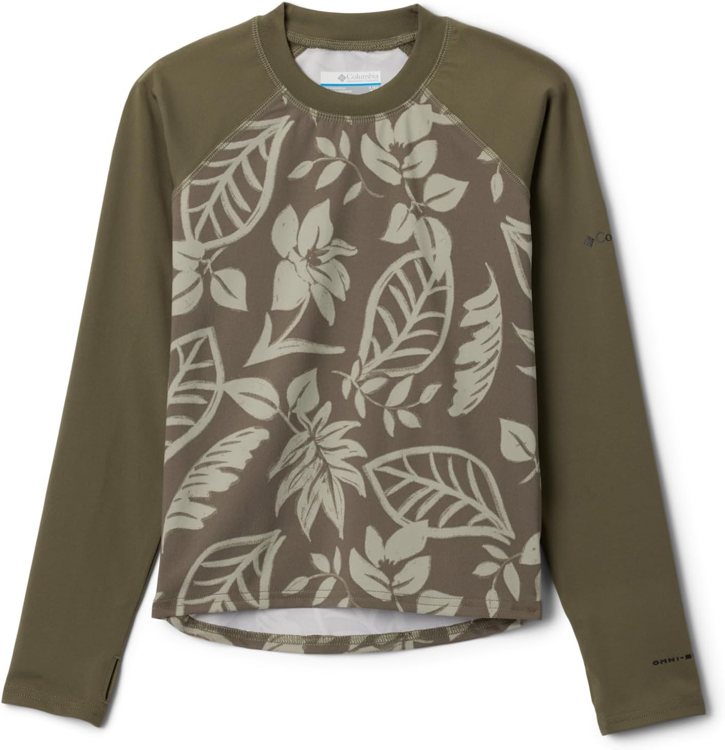 Columbia Baby-Boys Sandy Shores Printed Long Sleeve Sunguard, Stone Green Pasteled Tonal/Stone Green