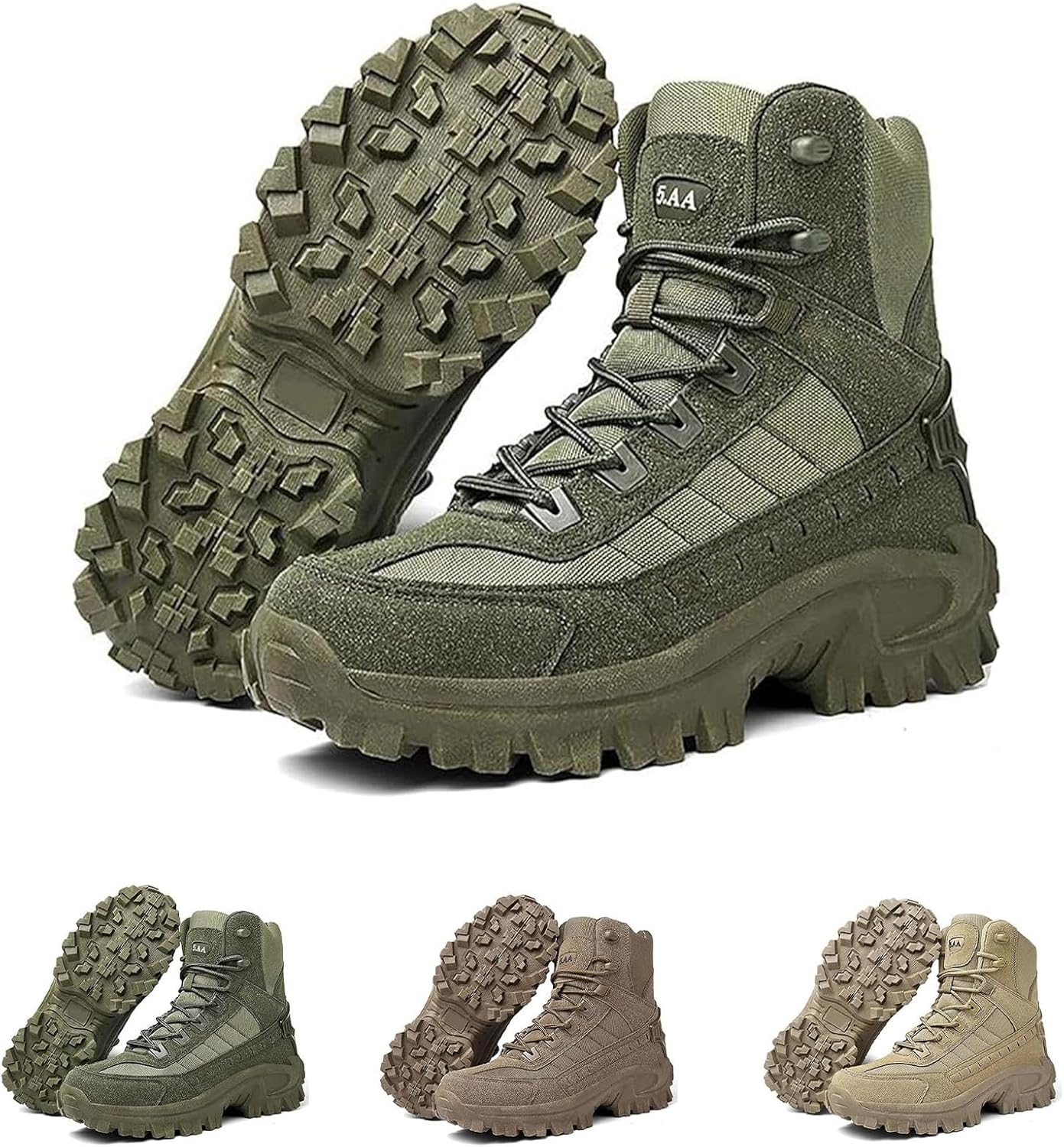 

Мужские ботинки Dallade, ортопедические ботинки с защитой от проколов, водонепроницаемые ботинки для походов с поддержкой голеностопа Generic, зеленый