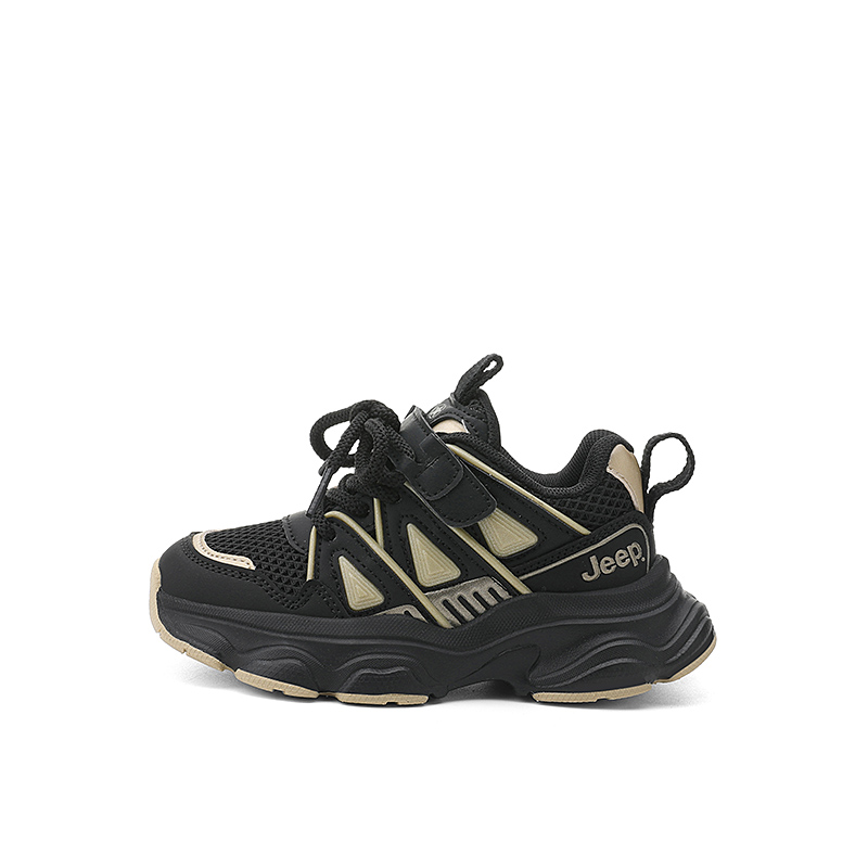 

Детские повседневные кроссовки Low Top Kids Lifestyle Shoes Black Kids' Jeep, черный/золотой